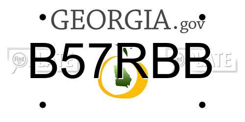 B57RBB Georgia License Plate