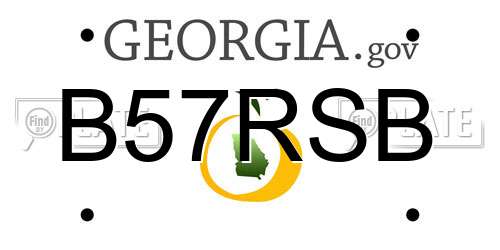 B57RSB Georgia License Plate