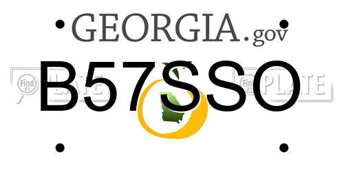 B57SSO Georgia License Plate
