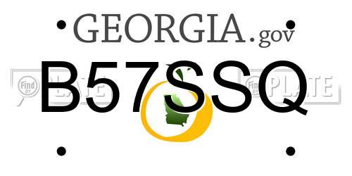 B57SSQ Georgia License Plate