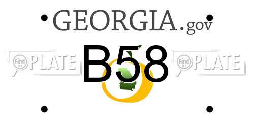 B58 Georgia License Plate
