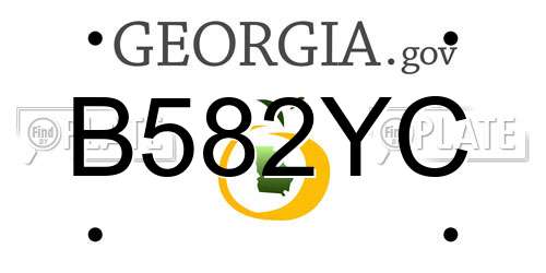 B582YC Georgia License Plate