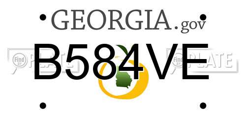B584VE Georgia License Plate