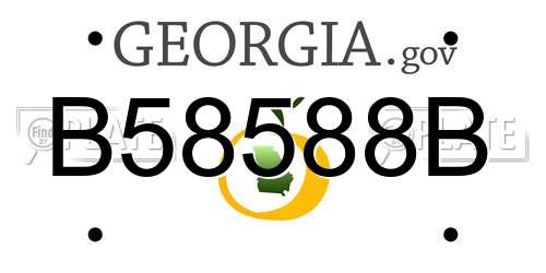 B58588B Georgia License Plate