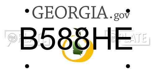 B588HE Georgia License Plate