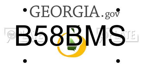 B58BMS Georgia License Plate