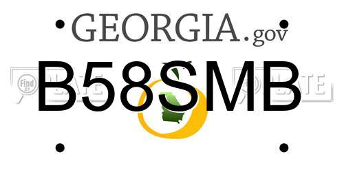 B58SMB Georgia License Plate