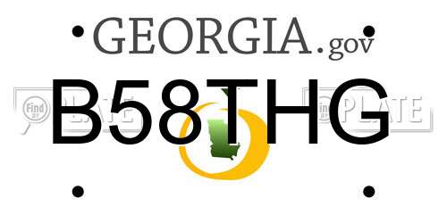 B58THG Georgia License Plate