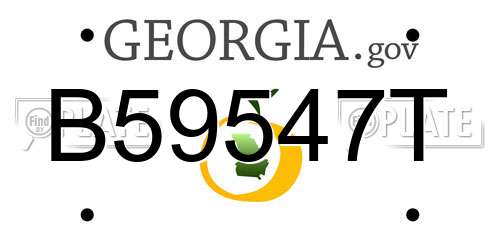 B59547T Georgia License Plate