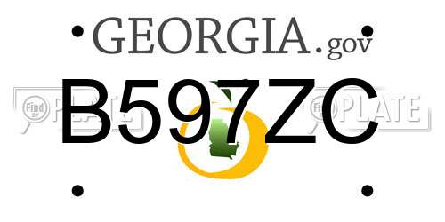 B597ZC Georgia License Plate