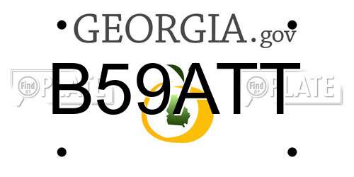 B59ATT Georgia License Plate