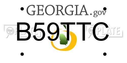 B59TTC Georgia License Plate
