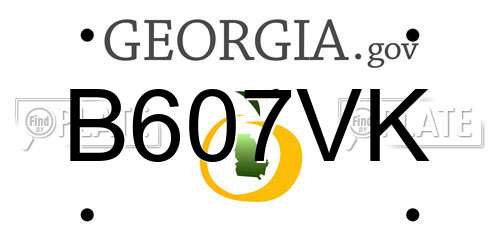 B607VK Georgia License Plate