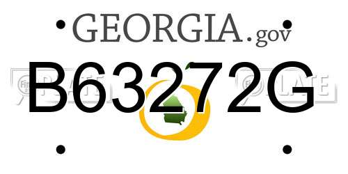 B63272G Georgia License Plate