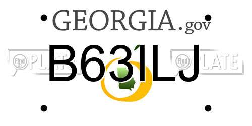 B63ILJ Georgia License Plate