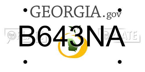 B643NA Georgia License Plate
