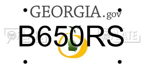 B650RS Georgia License Plate