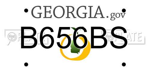 B656BS Georgia License Plate