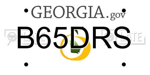 B65DRS Georgia License Plate