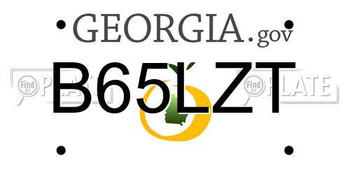 B65LZT Georgia License Plate