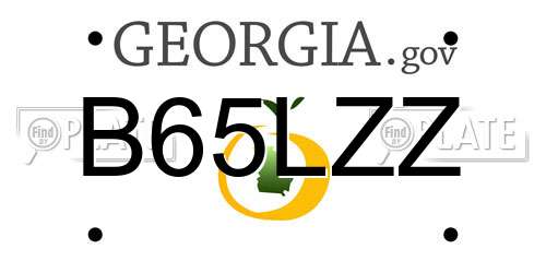 B65LZZ Georgia License Plate