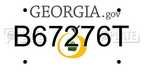 B67276T Georgia License Plate