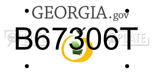 B67306T Georgia License Plate