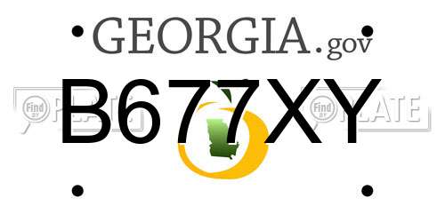 B677XY Georgia License Plate