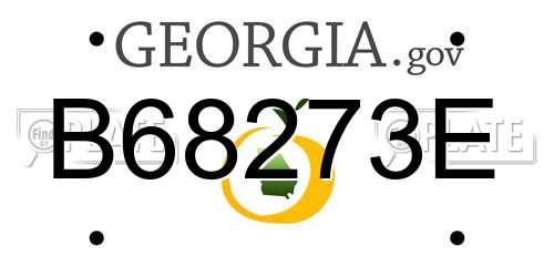 B68273E Georgia License Plate