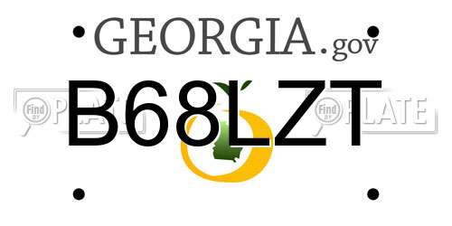 B68LZT Georgia License Plate