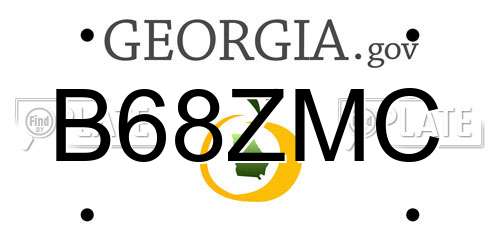 B68ZMC Georgia License Plate