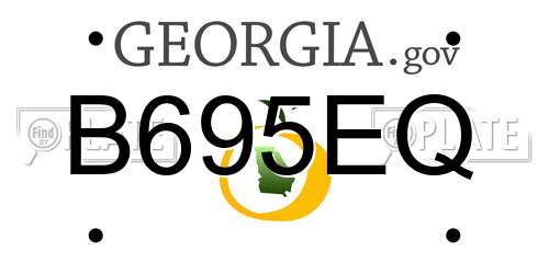 B695EQ Georgia License Plate