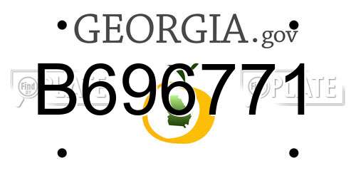 B696771 Georgia License Plate