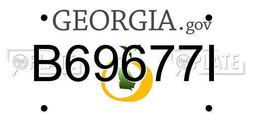 B69677I Georgia License Plate