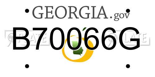 B70066G Georgia License Plate