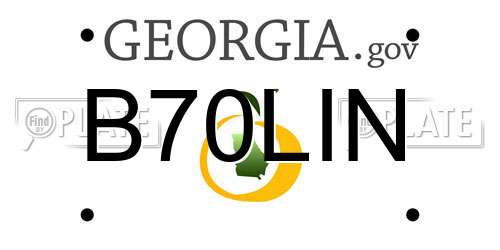 B70LIN Georgia License Plate