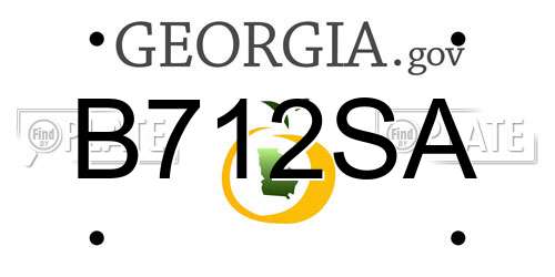 B712SA Georgia License Plate