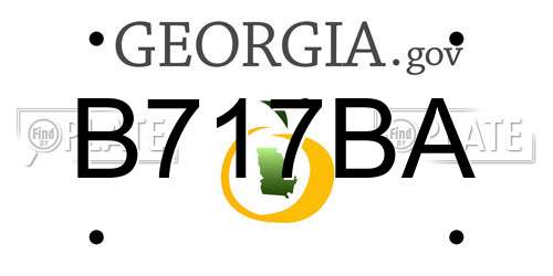 B717BA Georgia License Plate