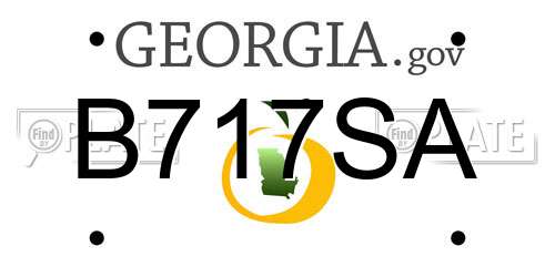 B717SA Georgia License Plate