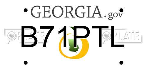 B71PTL Georgia License Plate