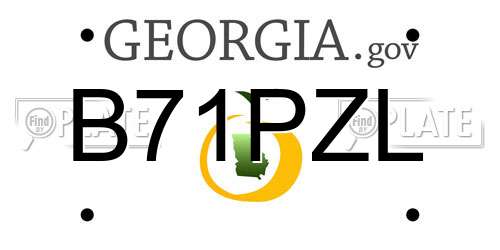 B71PZL Georgia License Plate