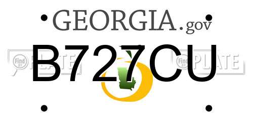 B727CU Georgia License Plate
