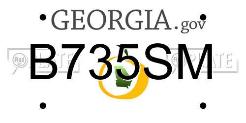 B735SM Georgia License Plate