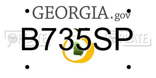 B735SP Georgia License Plate