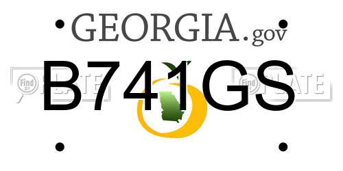B741GS Georgia License Plate