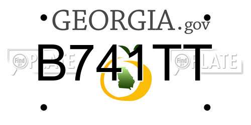 B741TT Georgia License Plate