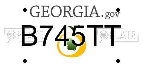 B745TT Georgia License Plate