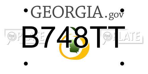 B748TT Georgia License Plate