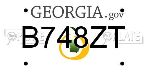 B748ZT Georgia License Plate