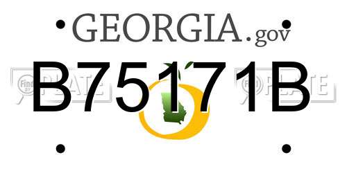 B75171B Georgia License Plate